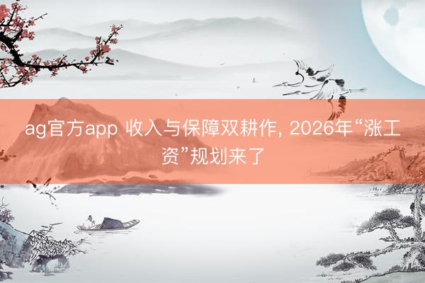 ag官方app 收入与保障双耕作， 2026年“涨工资”规划来了